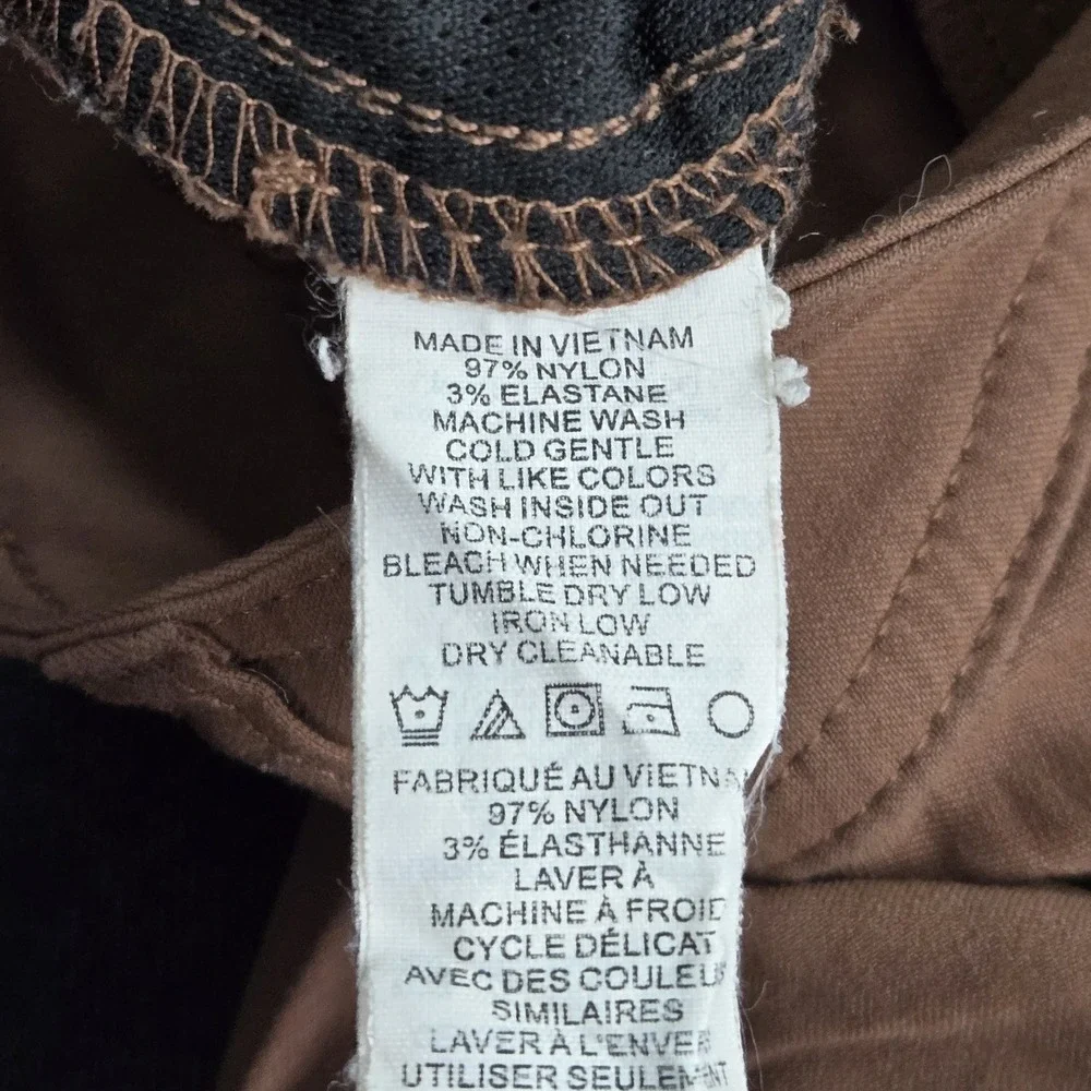 Prana Women‎ Pants 2 Brown Chino Elastane Nylon Drawstring 28
